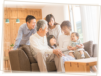 3世代家族で団欒